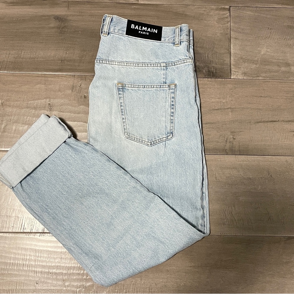 Balmain Straight Cuffed Jeans